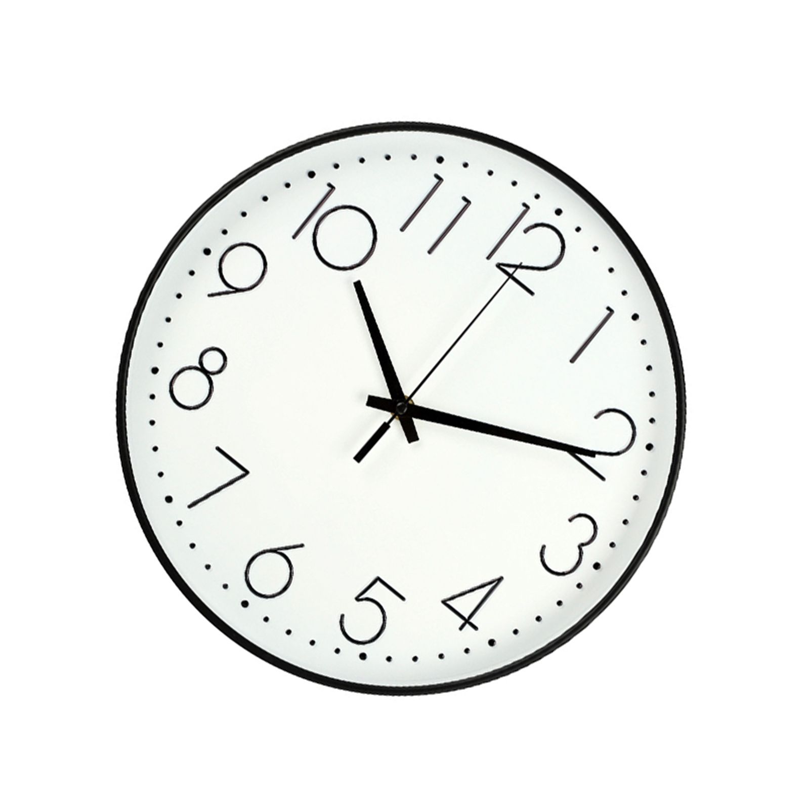 8 Inch Silent Wall Clock Non Ticking Decorative Easy to Read Round Wall Clock for Home Livingroom Black Frame White Bootom Black Word - Image 3