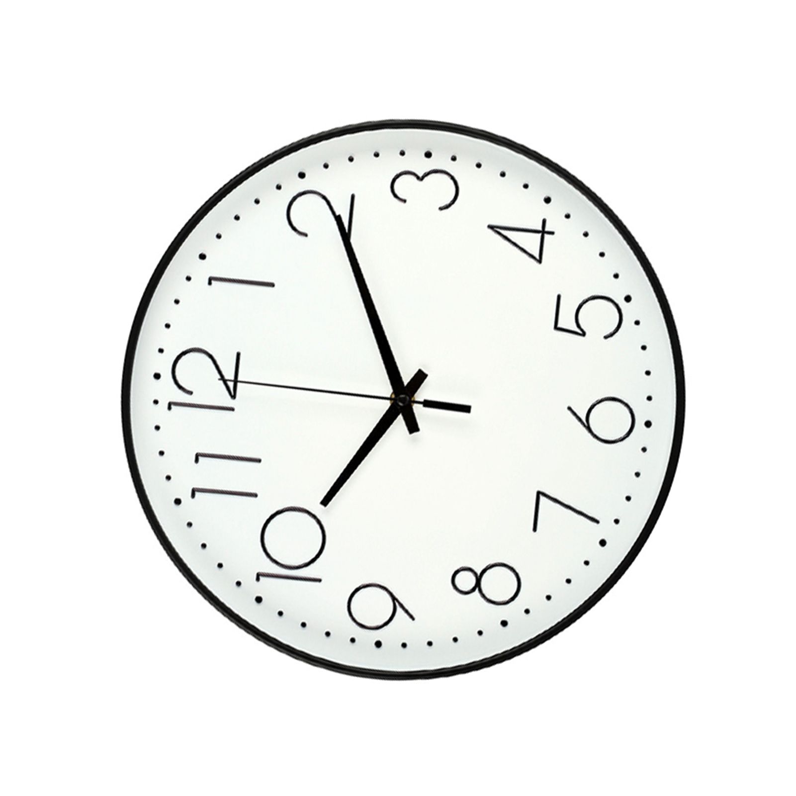 8 Inch Silent Wall Clock Non Ticking Decorative Easy to Read Round Wall Clock for Home Livingroom Black Frame White Bootom Black Word - Image 4