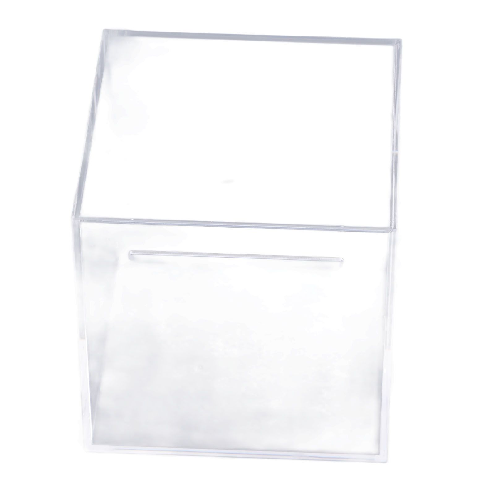 12cm Piggy Bank Acrylic Clear Dustproof Cube Money Boxes Storage Money Saving Box - Image 1