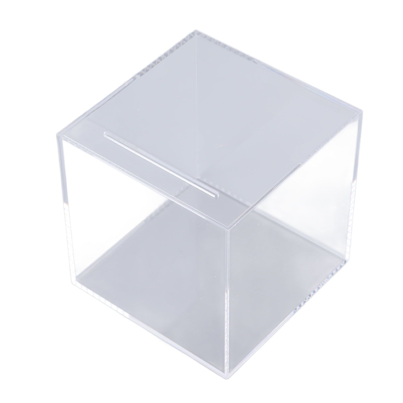 12cm Piggy Bank Acrylic Clear Dustproof Cube Money Boxes Storage Money Saving Box - Image 2