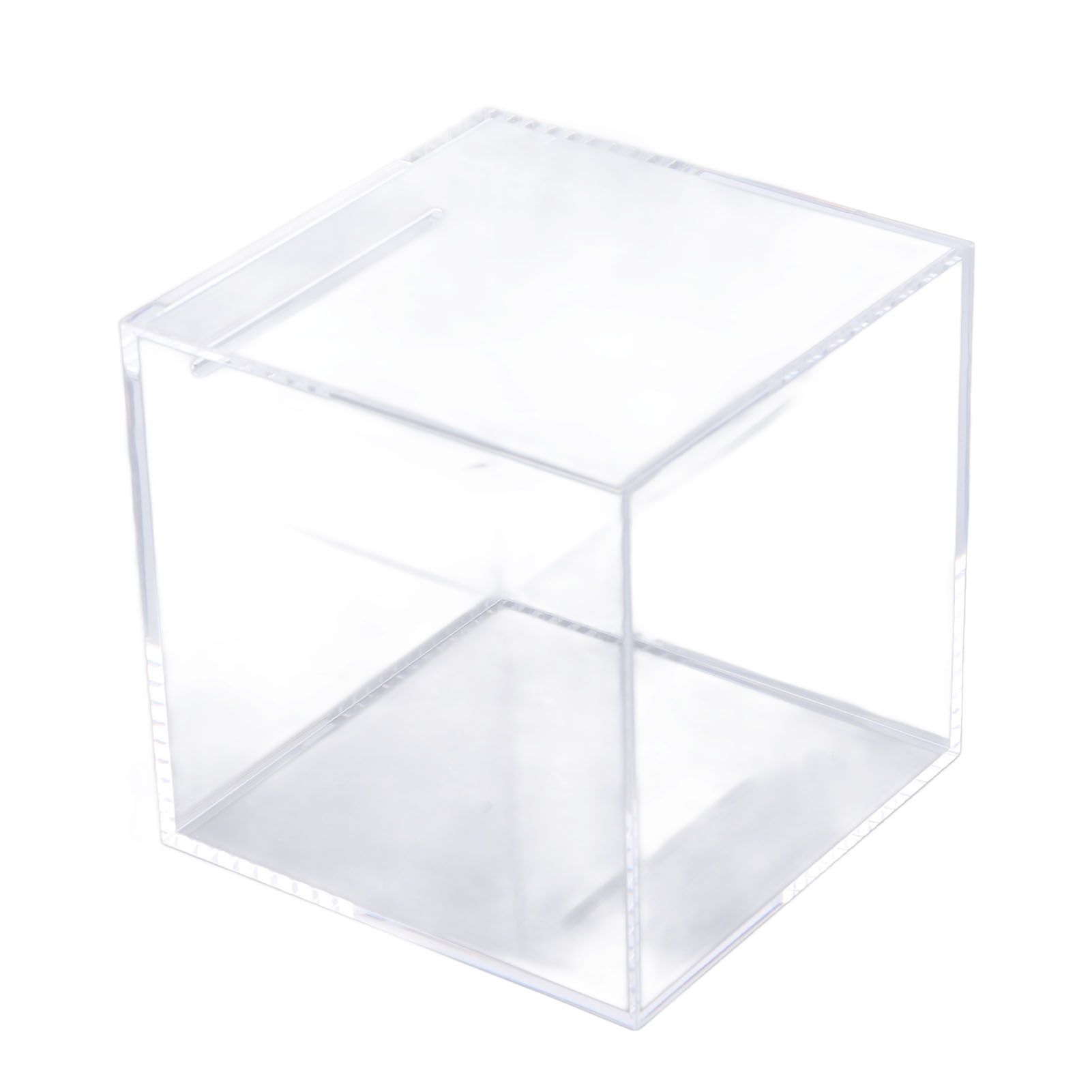 12cm Piggy Bank Acrylic Clear Dustproof Cube Money Boxes Storage Money Saving Box - Image 3