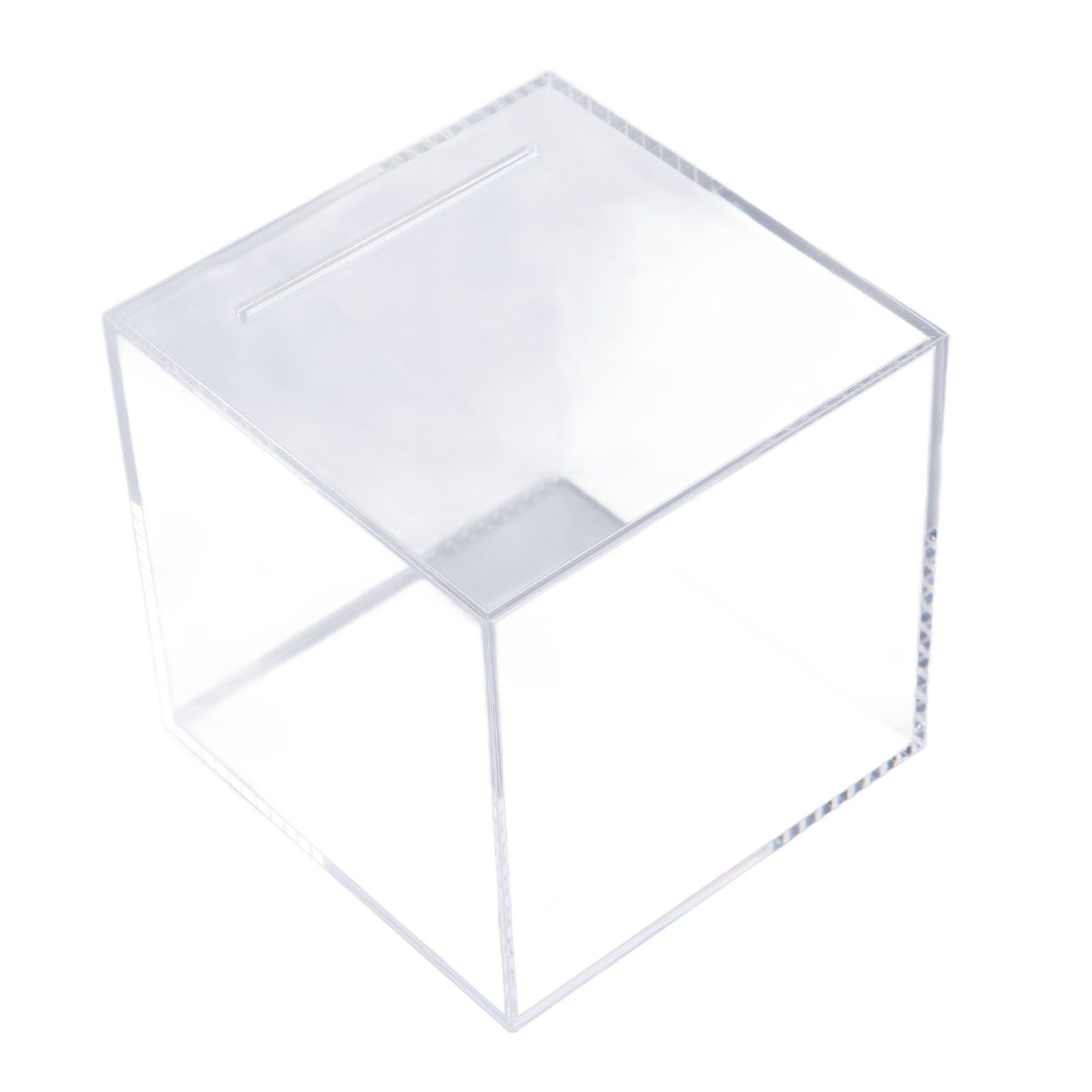 12cm Piggy Bank Acrylic Clear Dustproof Cube Money Boxes Storage Money Saving Box - Image 4