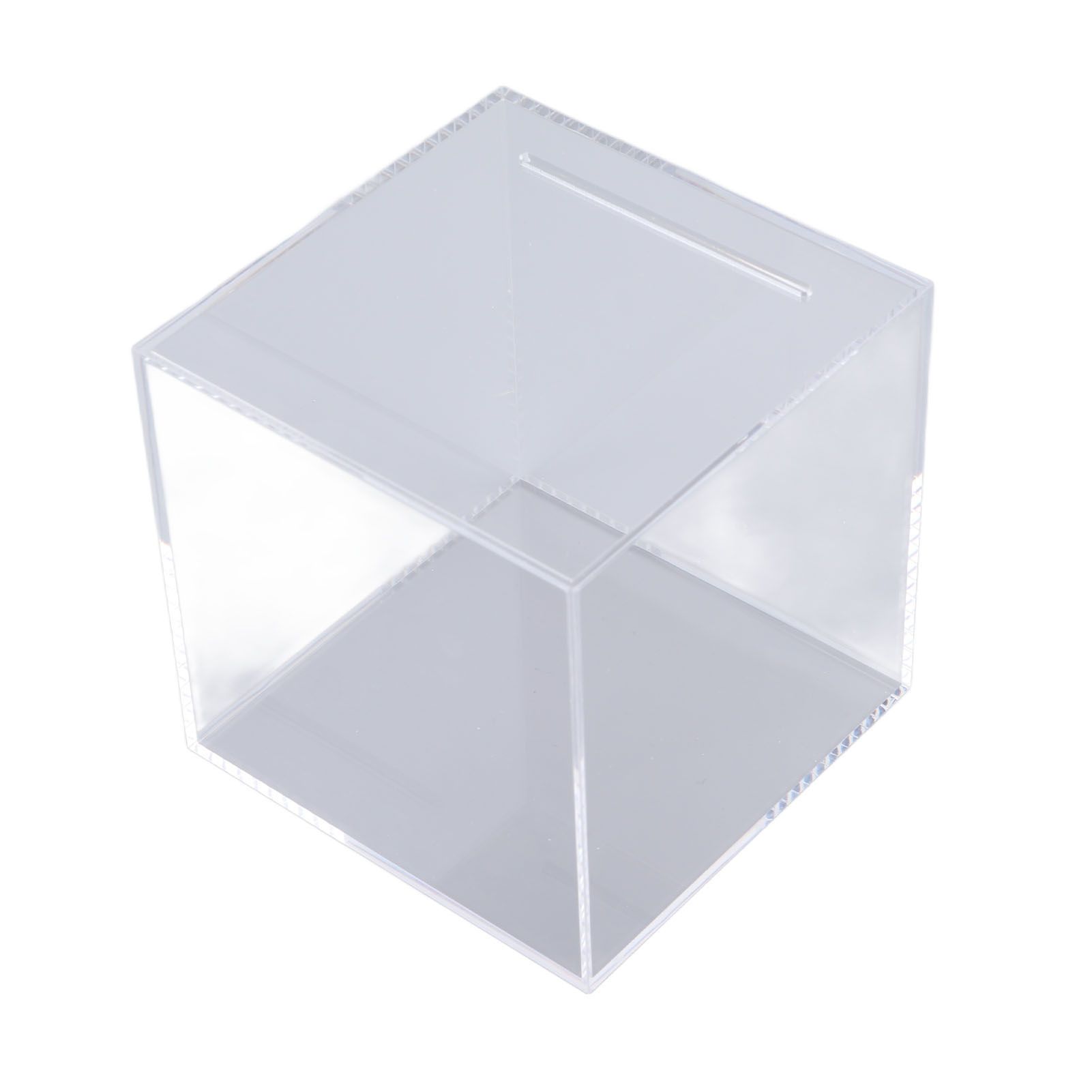 12cm Piggy Bank Acrylic Clear Dustproof Cube Money Boxes Storage Money Saving Box - Image 5