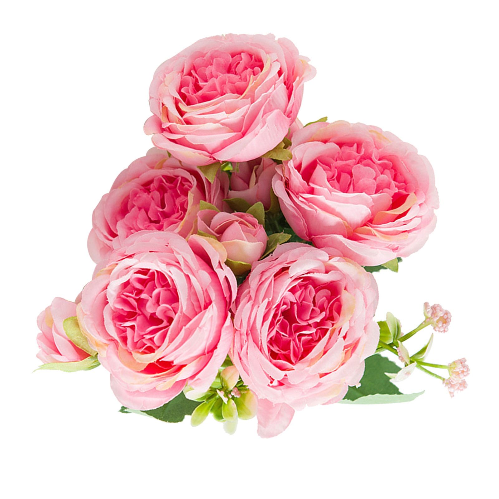 2 Bunches Artificial Peonies Romantic Vivid 6cm Diameter Attractive Decorative Light Weight Faux Peonies Decoration Pink - Image 2