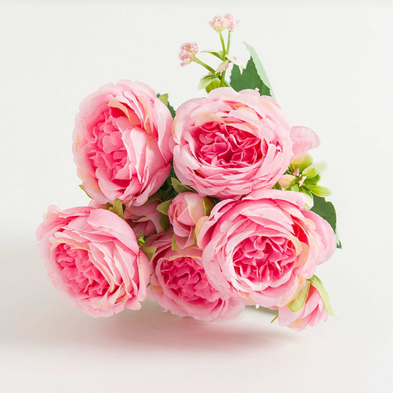 2 Bunches Artificial Peonies Romantic Vivid 6cm Diameter Attractive Decorative Light Weight Faux Peonies Decoration Pink - Image 6