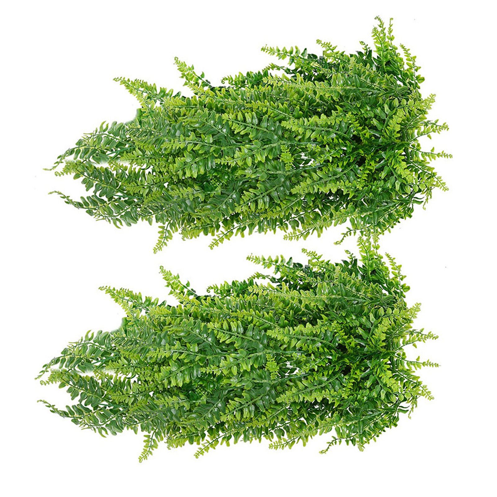 2pcs Artificial Hanging Plants Fern Plastic Green Fake Wall Hanging Ferns Plants for Garden Wedding Decoration - Image 4