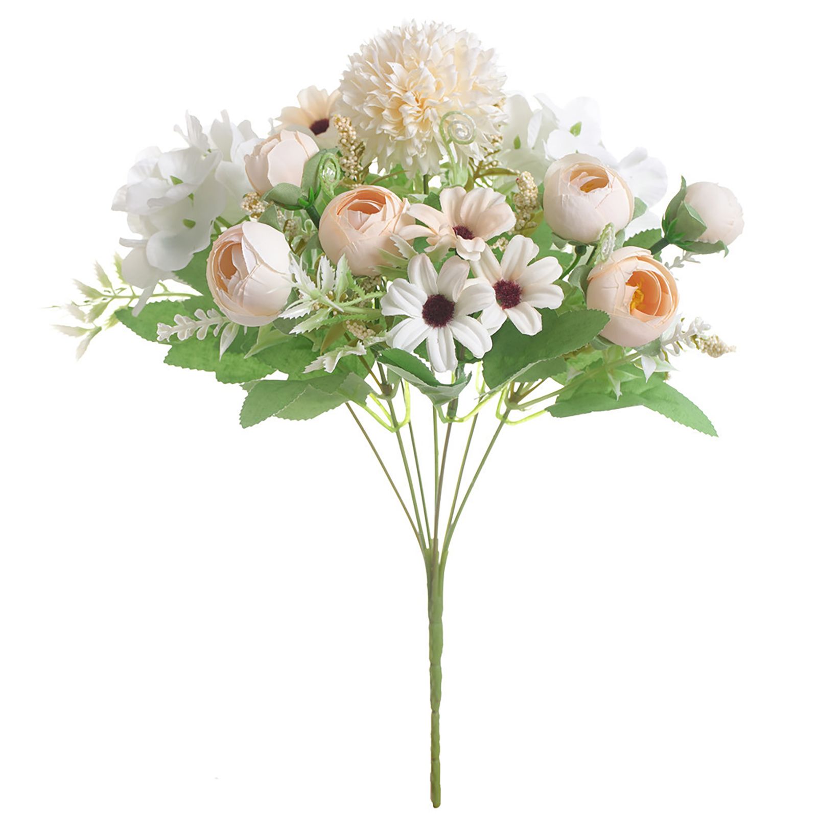 Artificial Flower Exquisite Lifelike Silk Cloth Faux Flower for Photography Wedding Home Shop Decoration Champagne - Image 1
