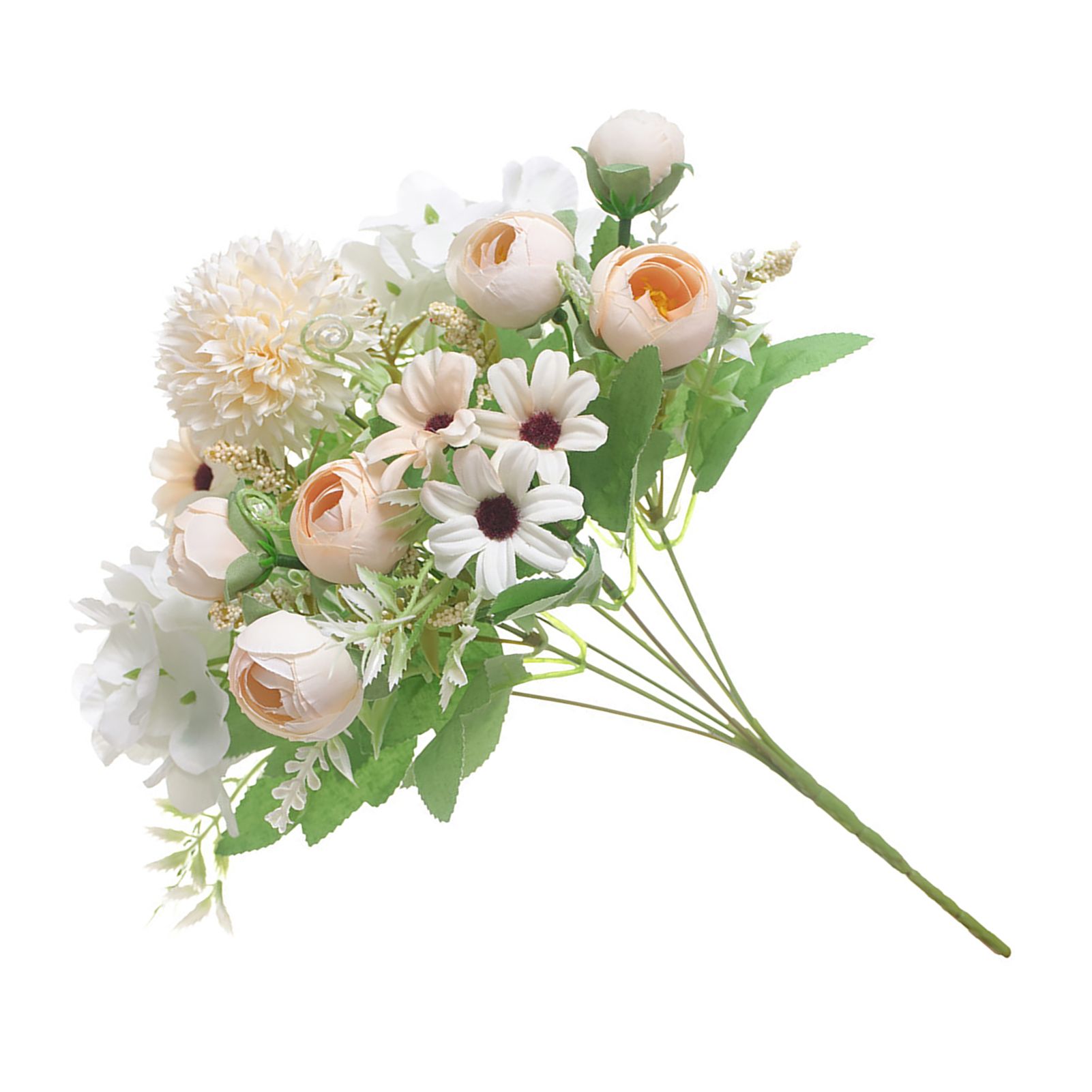 Artificial Flower Exquisite Lifelike Silk Cloth Faux Flower for Photography Wedding Home Shop Decoration Champagne - Image 3