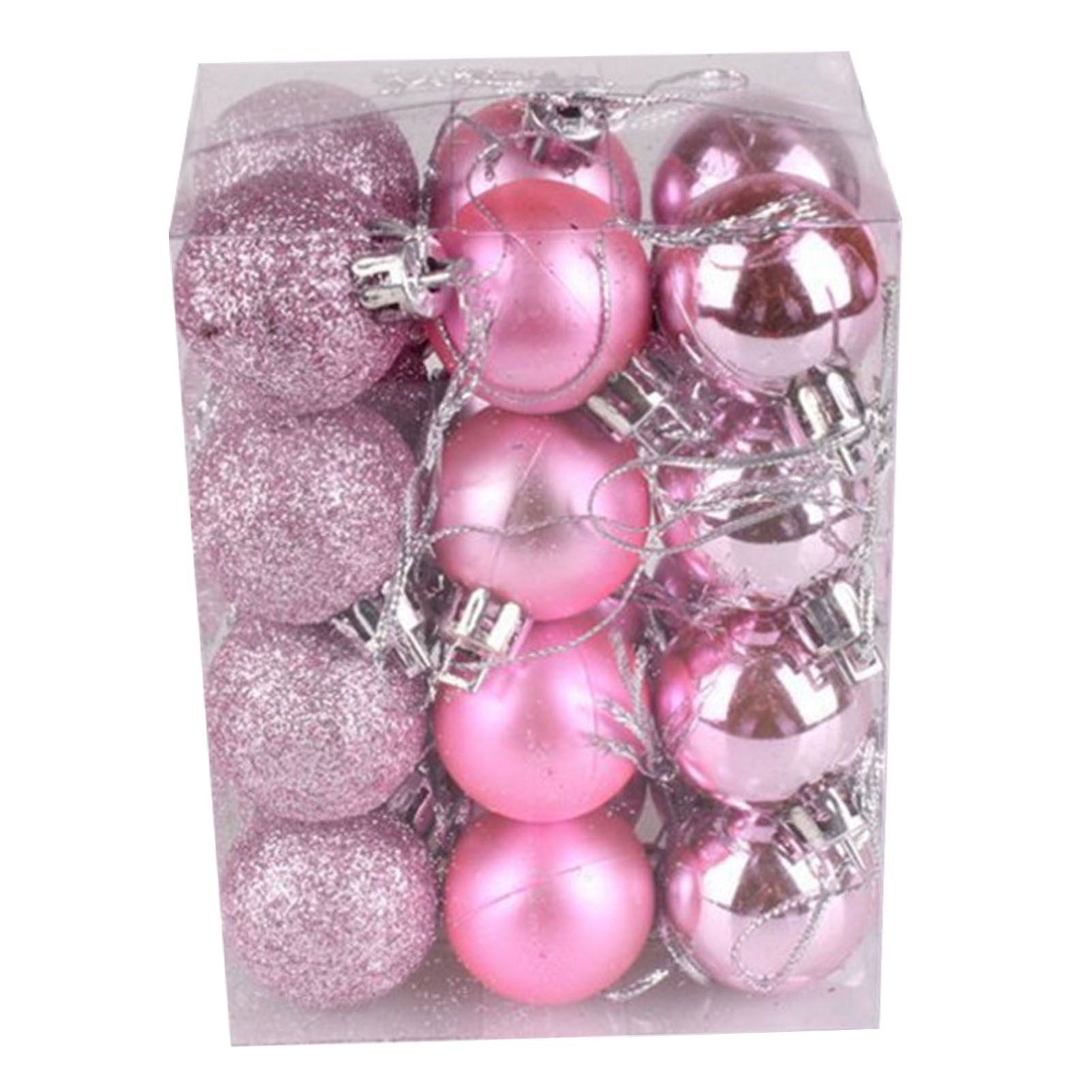 72Pcs Christmas Balls Hanging Decorative Christmas Tree Balls for Christmas Weddings Engagements Anniversaries Parties Pink - Image 4