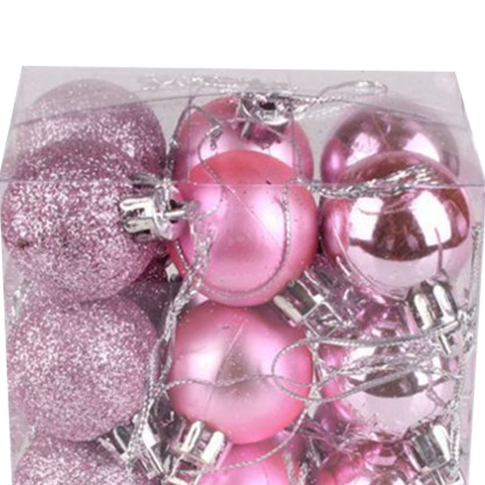 72Pcs Christmas Balls Hanging Decorative Christmas Tree Balls for Christmas Weddings Engagements Anniversaries Parties Pink - Image 7