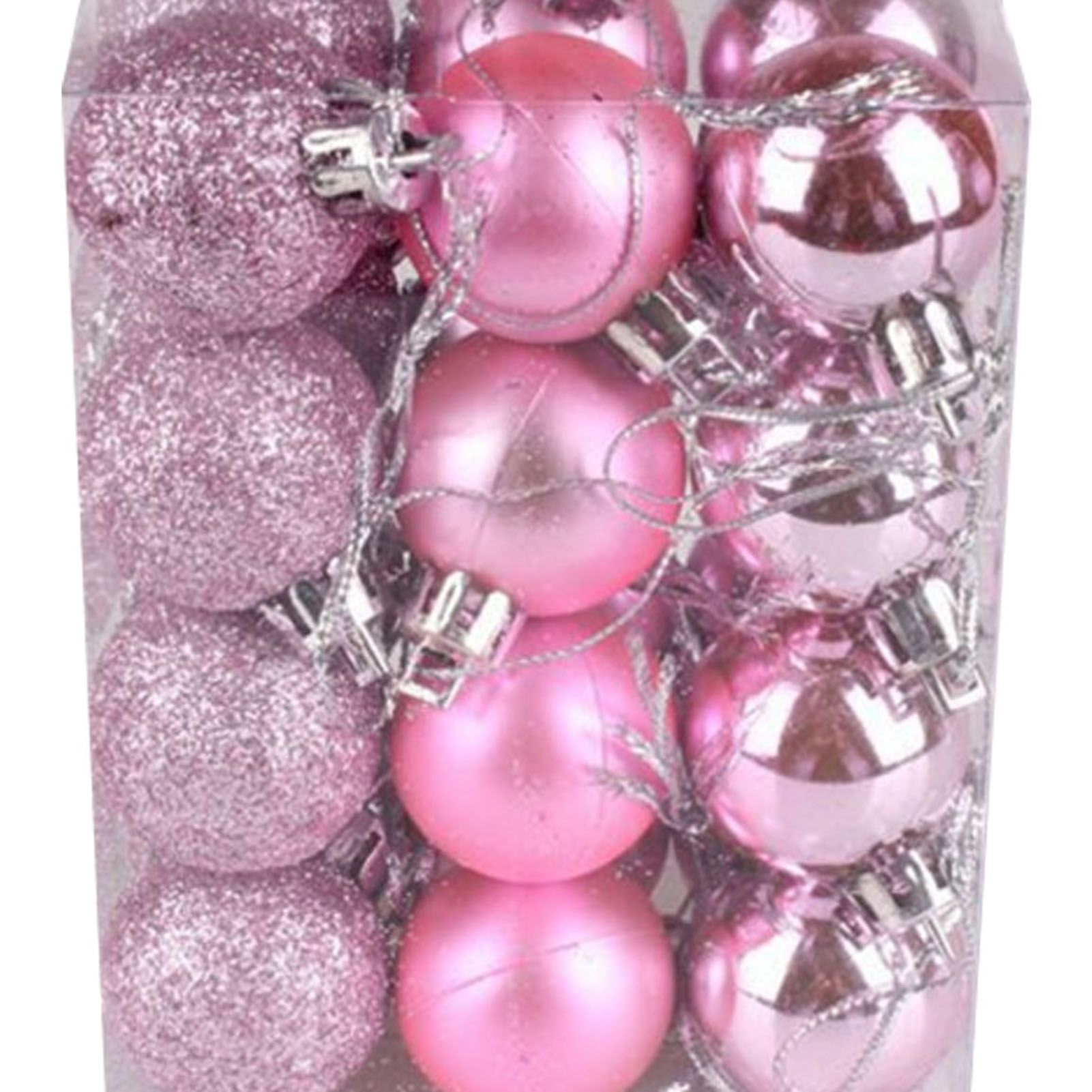 72Pcs Christmas Balls Hanging Decorative Christmas Tree Balls for Christmas Weddings Engagements Anniversaries Parties Pink - Image 8