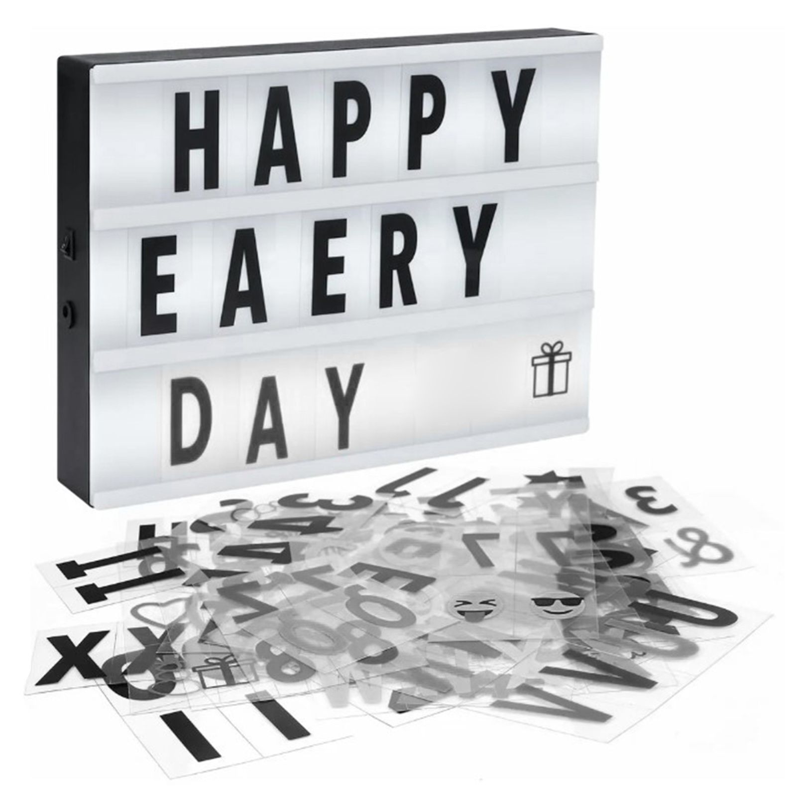 Cinema Light Box with Letters DIY Warm Light Up Letter Box with 96 Lettering Sticker for Room Decoration - Image 5