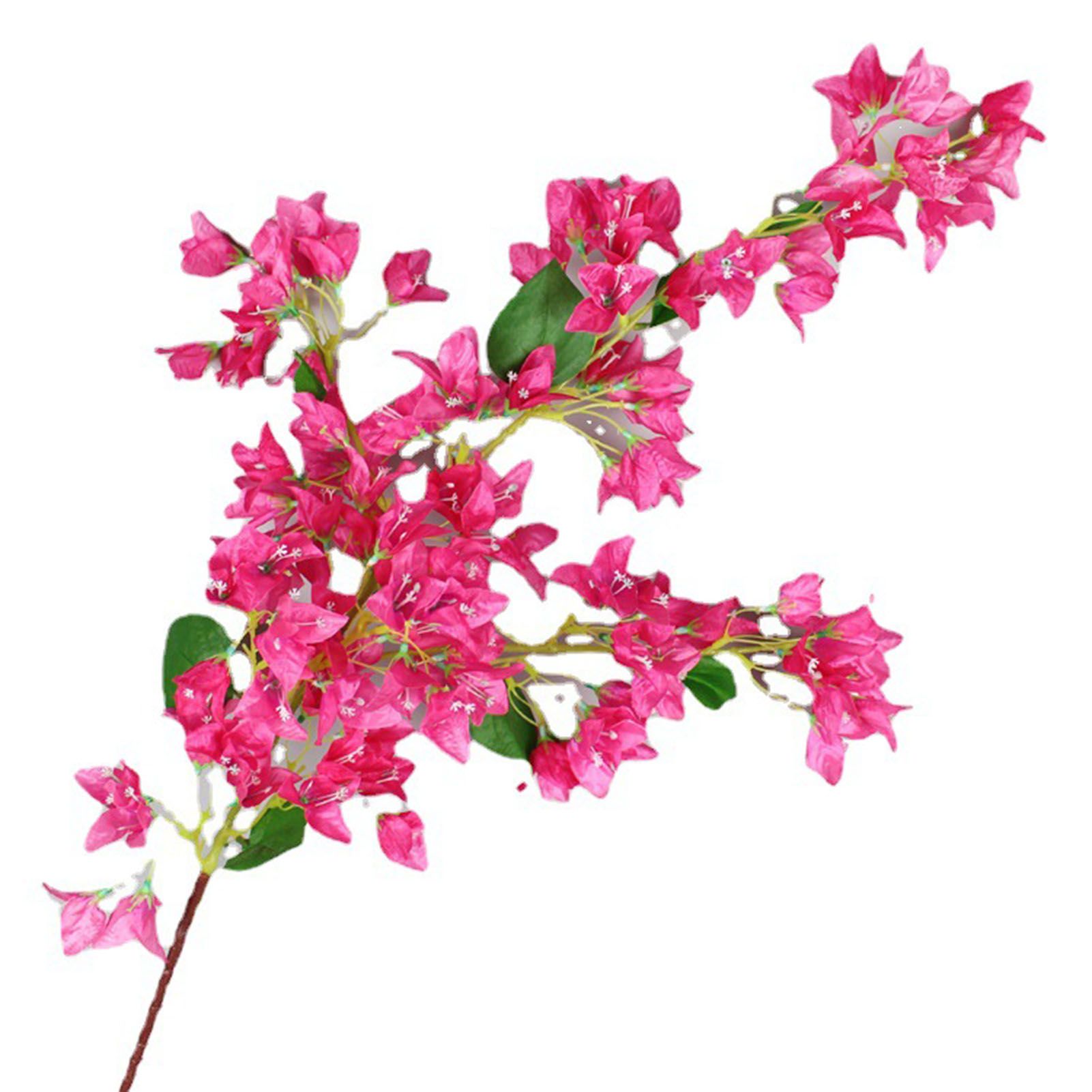120cm Artificial Silk Bougainvillea Branches Faux Rose Red Bougainvillea with Iron Wire Stems for Wedding Decoration - Image 1