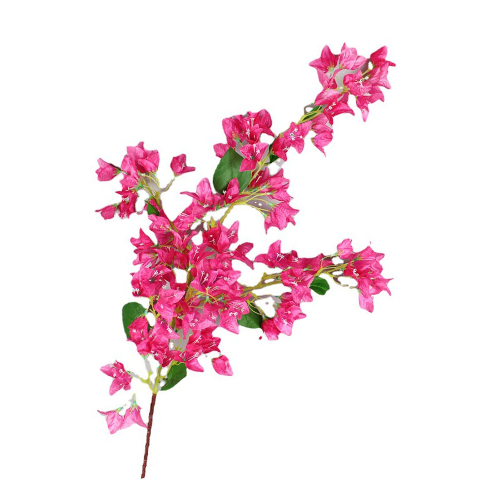 120cm Artificial Silk Bougainvillea Branches Faux Rose Red Bougainvillea with Iron Wire Stems for Wedding Decoration - Image 2