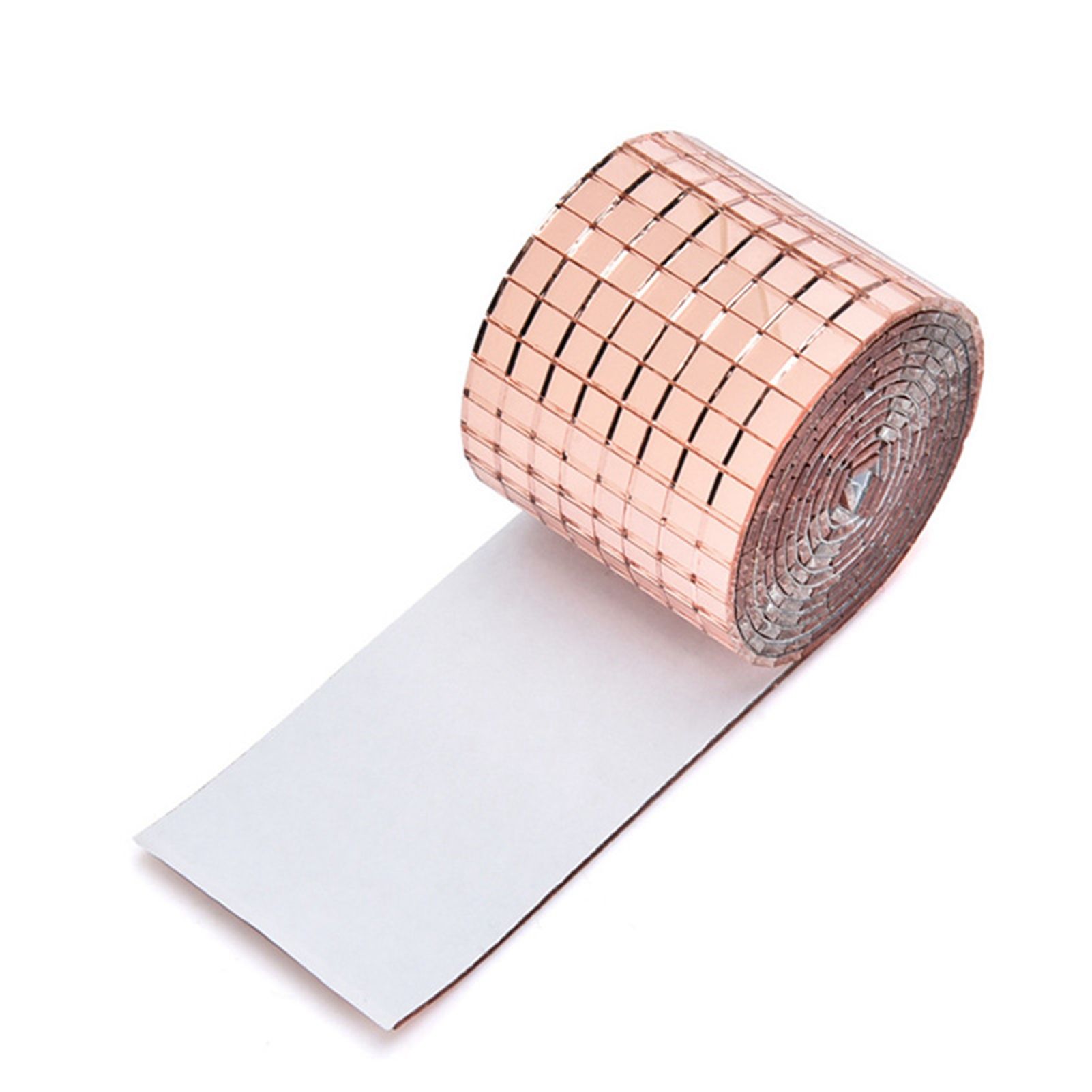 4X100CM 1464 Grains Self Adhesive Mosaic Tiles Wall Sticker Innovative DIY Glass Mirrors Sticker Home Decoration KTV Sticker Rose Gold - Image 2
