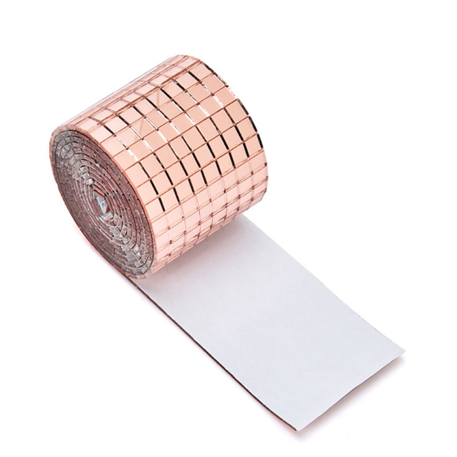 4X100CM 1464 Grains Self Adhesive Mosaic Tiles Wall Sticker Innovative DIY Glass Mirrors Sticker Home Decoration KTV Sticker Rose Gold - Image 4