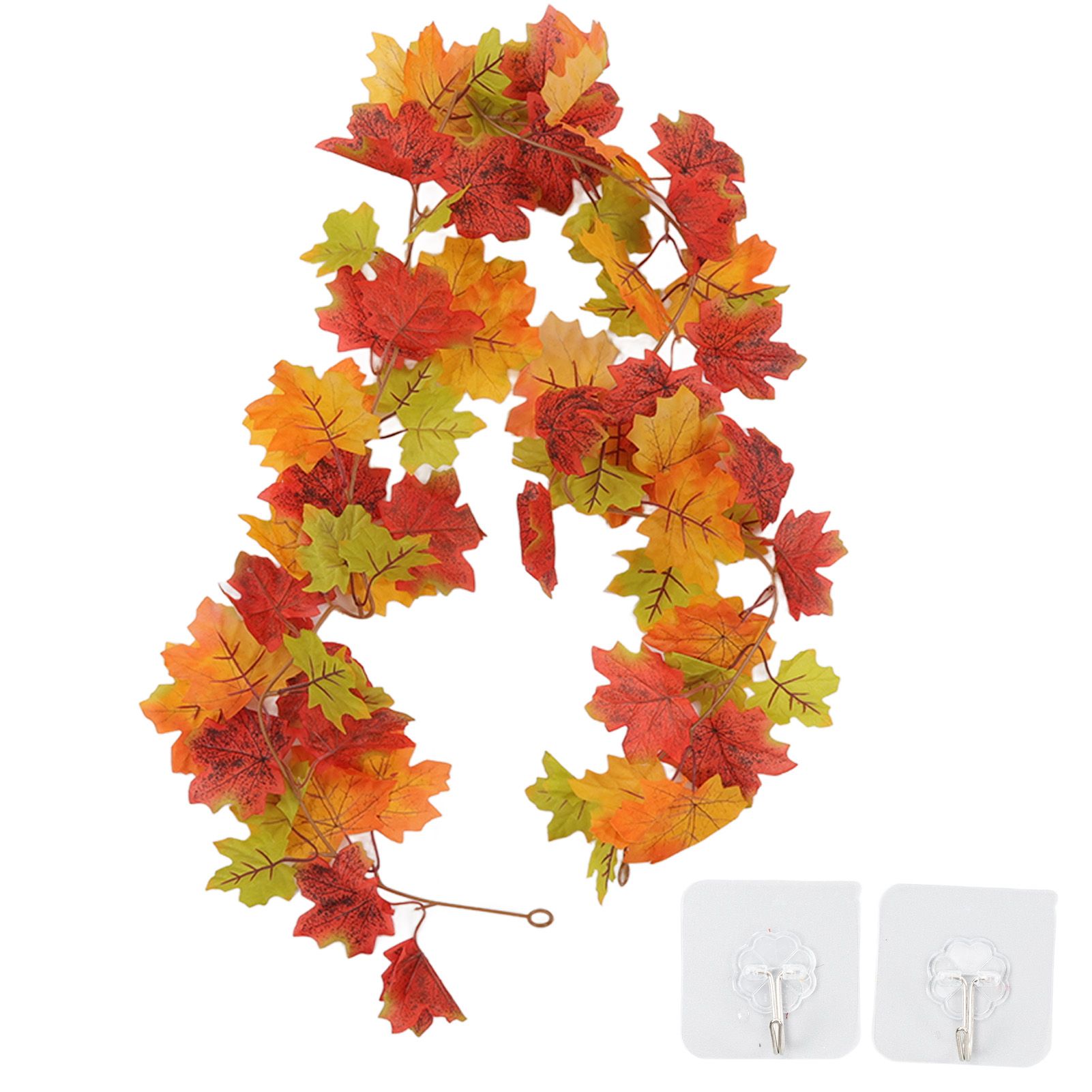 Maple Leaf Fall Garland Vivid Artificial Autumn Foliage Hanging Vine Garland for Thanksgiving Home Decoration - Image 1