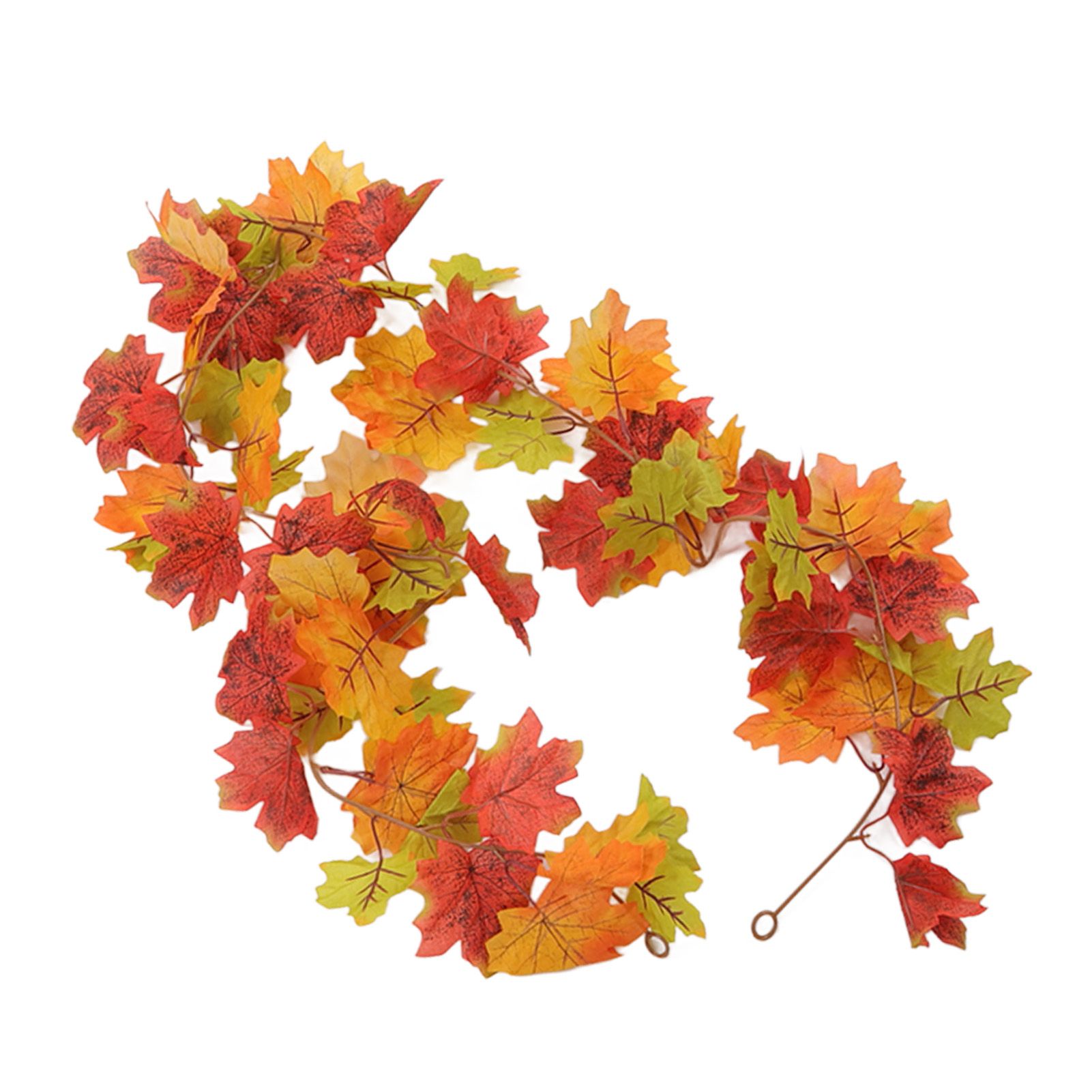 Maple Leaf Fall Garland Vivid Artificial Autumn Foliage Hanging Vine Garland for Thanksgiving Home Decoration - Image 8