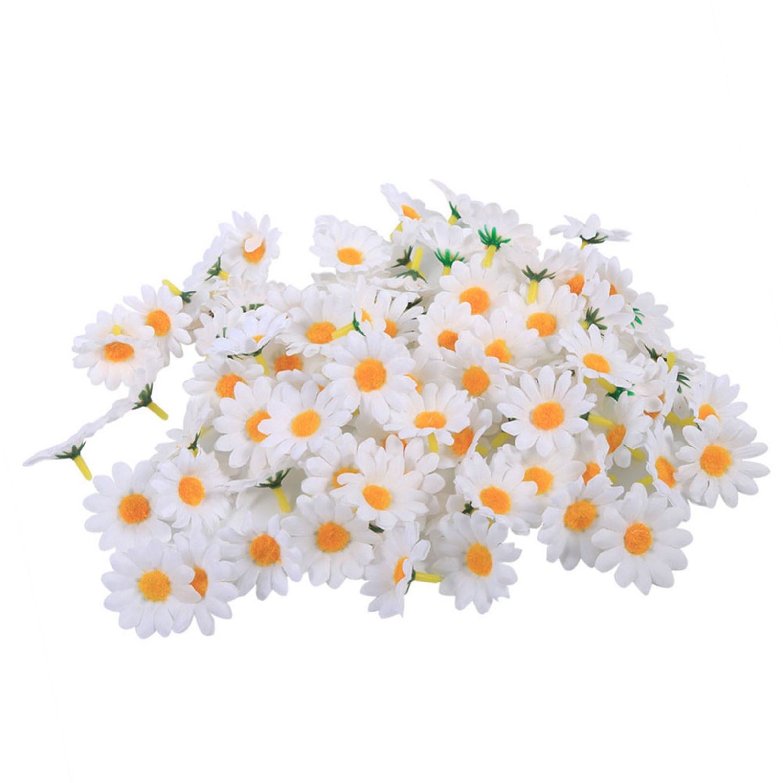100pcs Artificial Little Daisy Lovely DIY Handcraft Silk Little Daisy for Offices Weddings White - Image 2