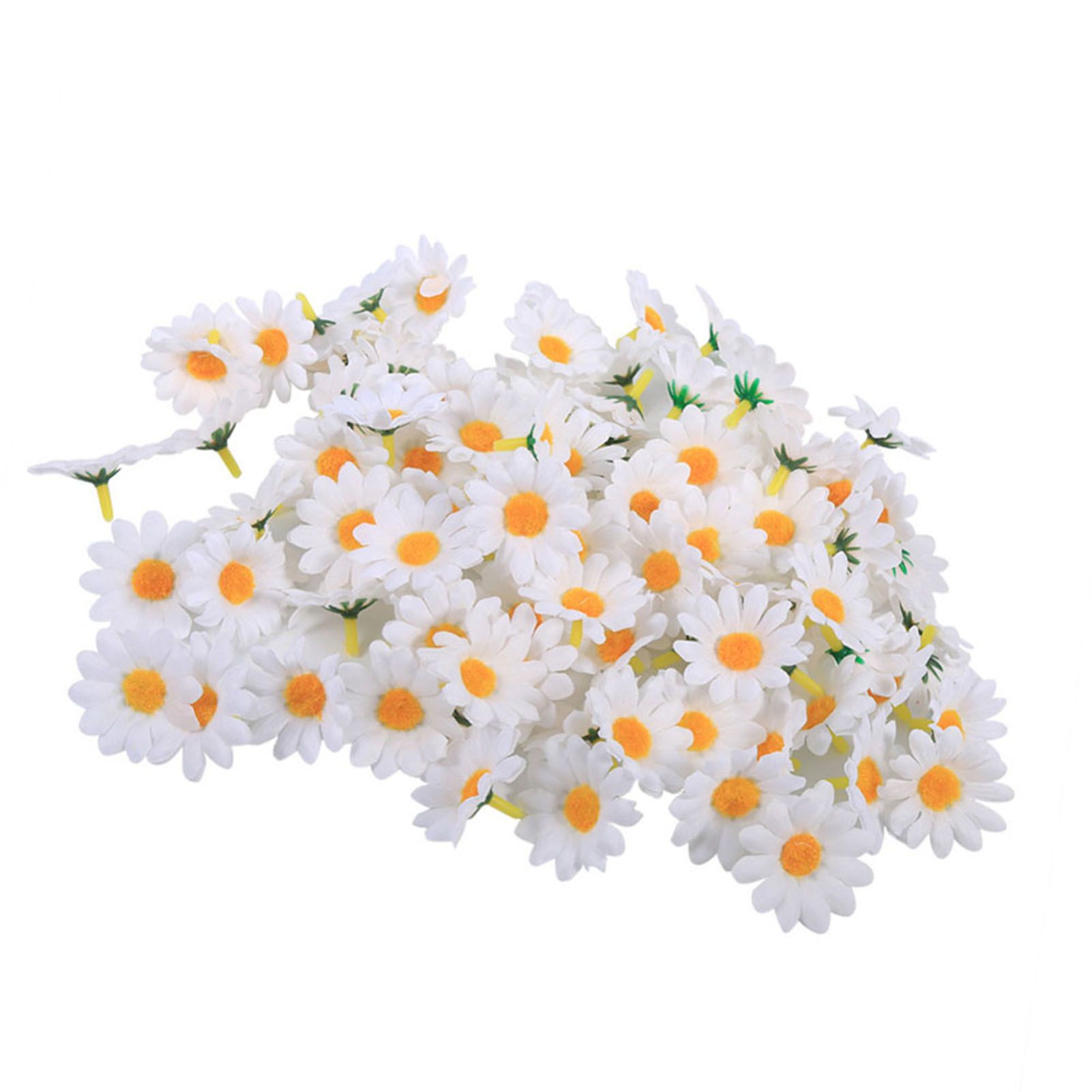 100pcs Artificial Little Daisy Lovely DIY Handcraft Silk Little Daisy for Offices Weddings White - Image 3