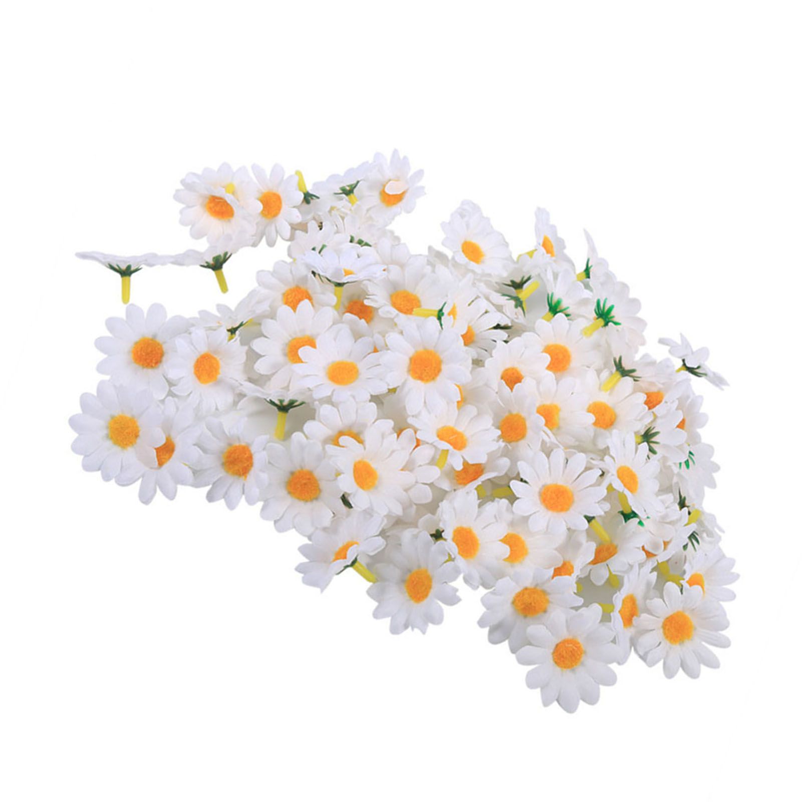 100pcs Artificial Little Daisy Lovely DIY Handcraft Silk Little Daisy for Offices Weddings White - Image 4