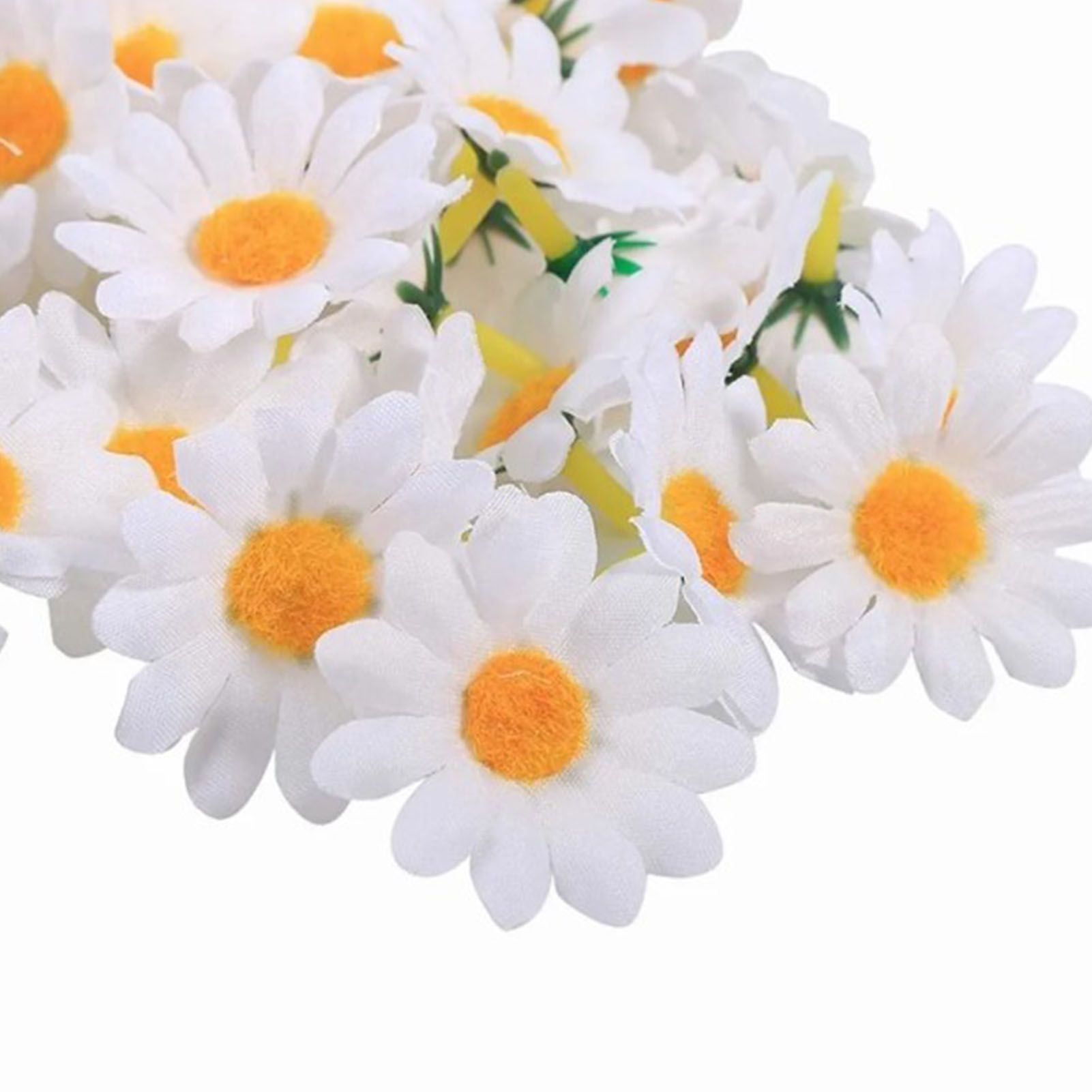 100pcs Artificial Little Daisy Lovely DIY Handcraft Silk Little Daisy for Offices Weddings White - Image 7