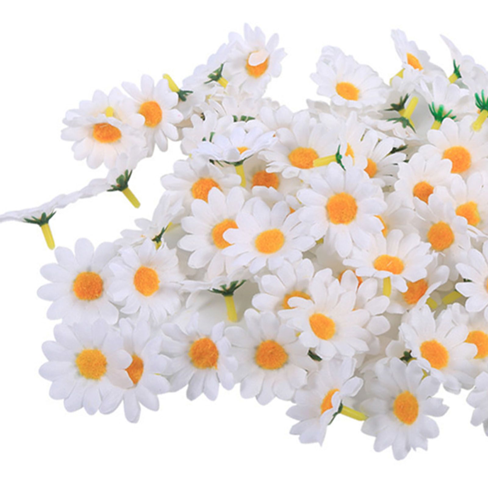 100pcs Artificial Little Daisy Lovely DIY Handcraft Silk Little Daisy for Offices Weddings White - Image 8
