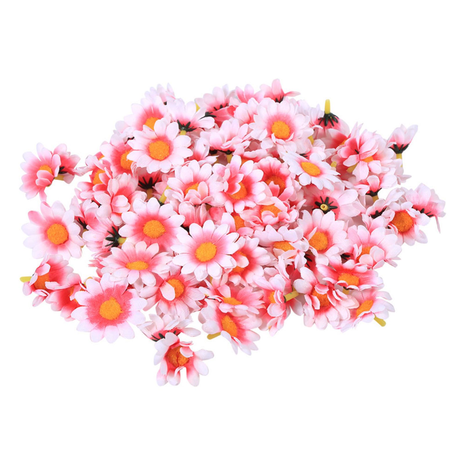 100pcs Artificial Little Daisy Lovely DIY Handcraft Silk Little Daisy for Offices Weddings Pink White - Image 1