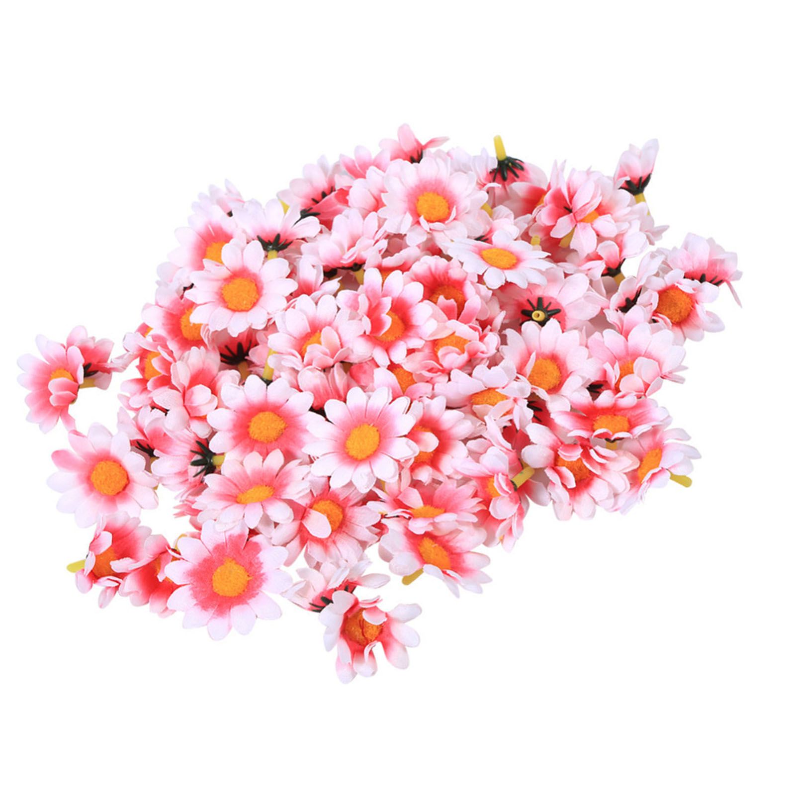 100pcs Artificial Little Daisy Lovely DIY Handcraft Silk Little Daisy for Offices Weddings Pink White - Image 2