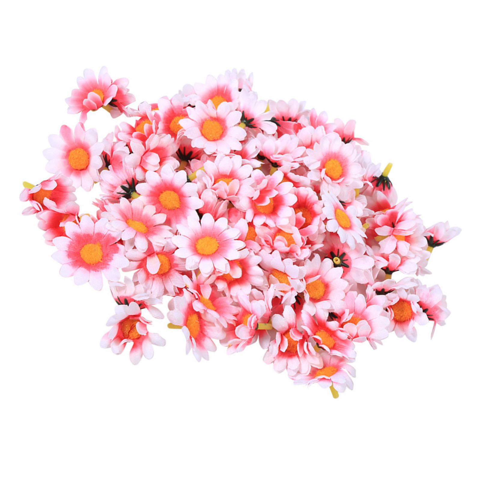 100pcs Artificial Little Daisy Lovely DIY Handcraft Silk Little Daisy for Offices Weddings Pink White - Image 3