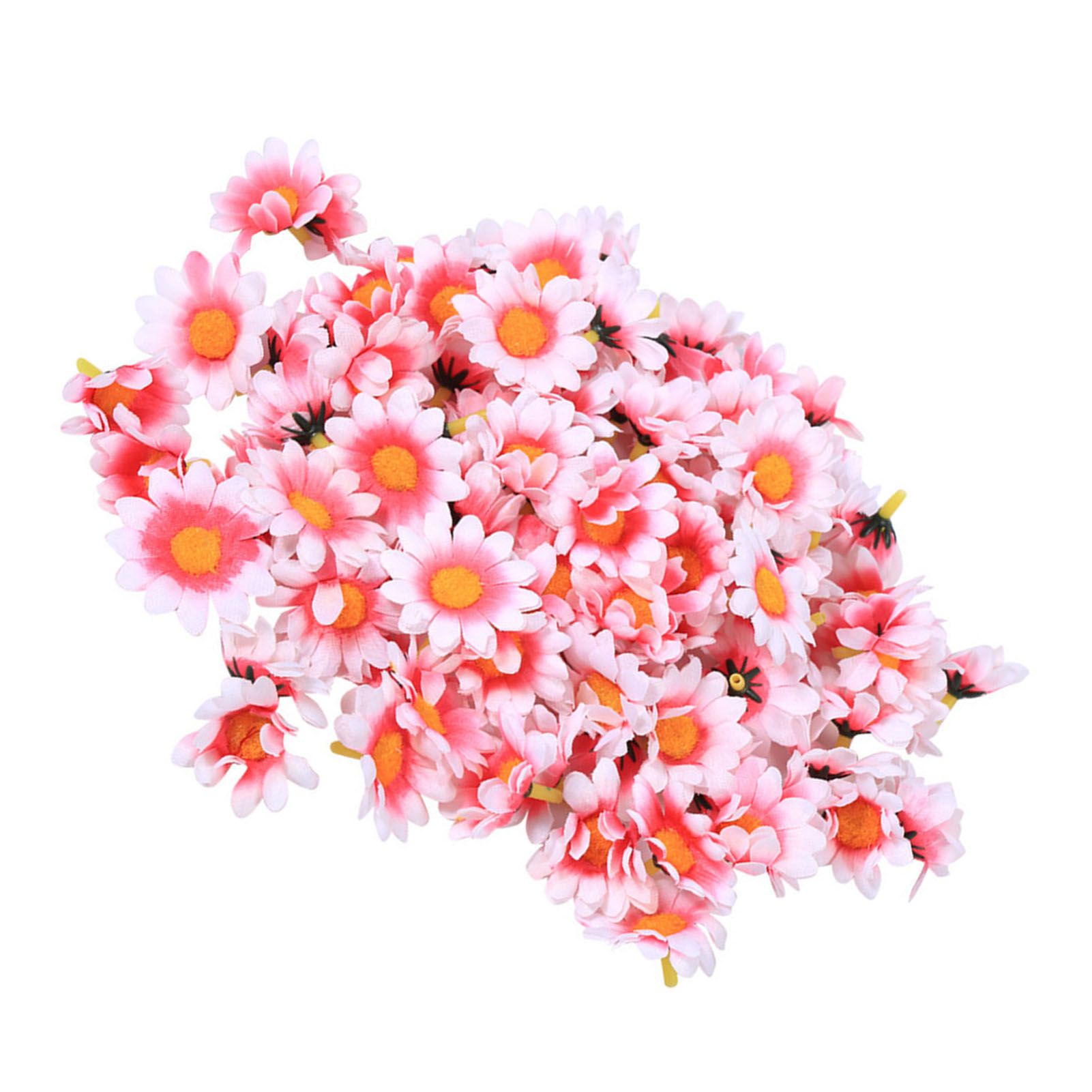 100pcs Artificial Little Daisy Lovely DIY Handcraft Silk Little Daisy for Offices Weddings Pink White - Image 4