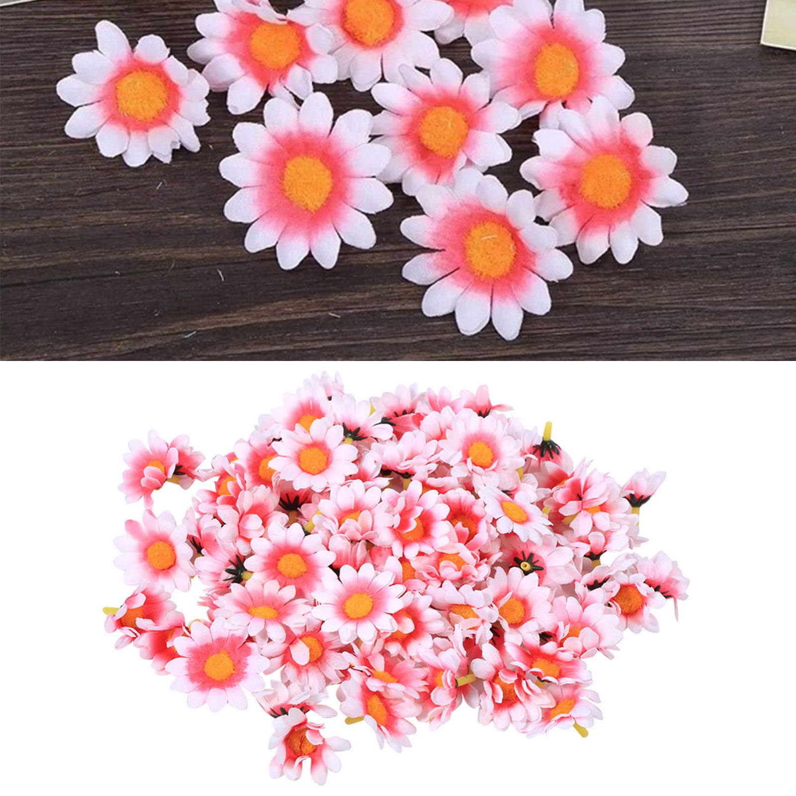 100pcs Artificial Little Daisy Lovely DIY Handcraft Silk Little Daisy for Offices Weddings Pink White - Image 5