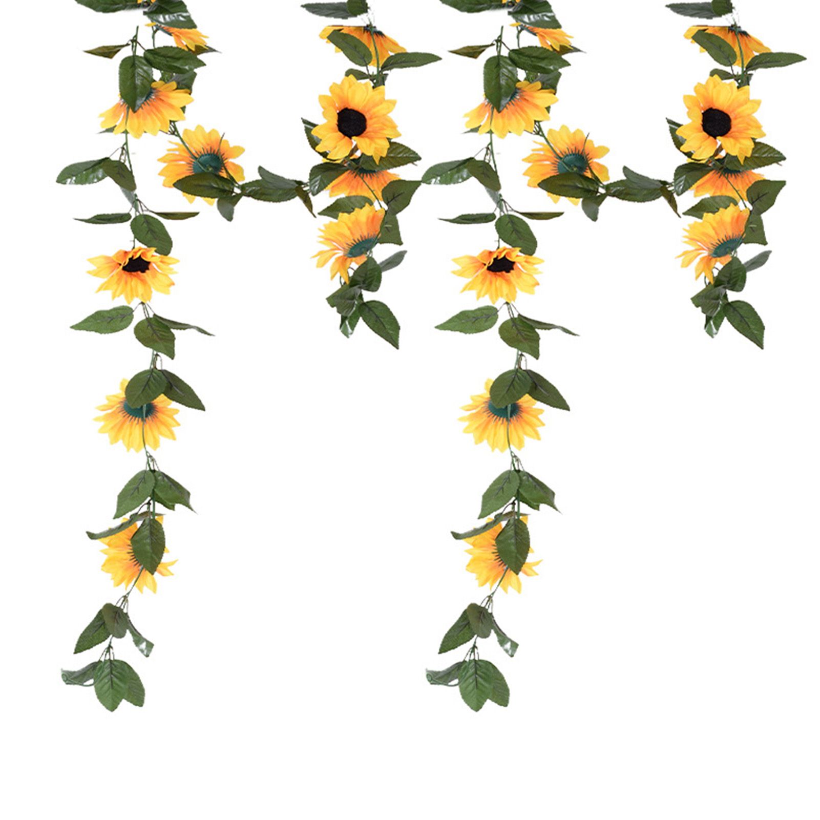 Artificial Sunflower Vines 200cm Length Lifelike Details Bright Colors Sunflower Garland for Parties Gardens Fences - Image 2