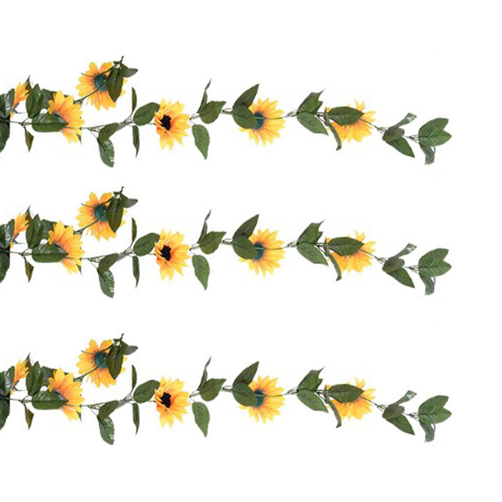 Artificial Sunflower Vines 200cm Length Lifelike Details Bright Colors Sunflower Garland for Parties Gardens Fences - Image 3