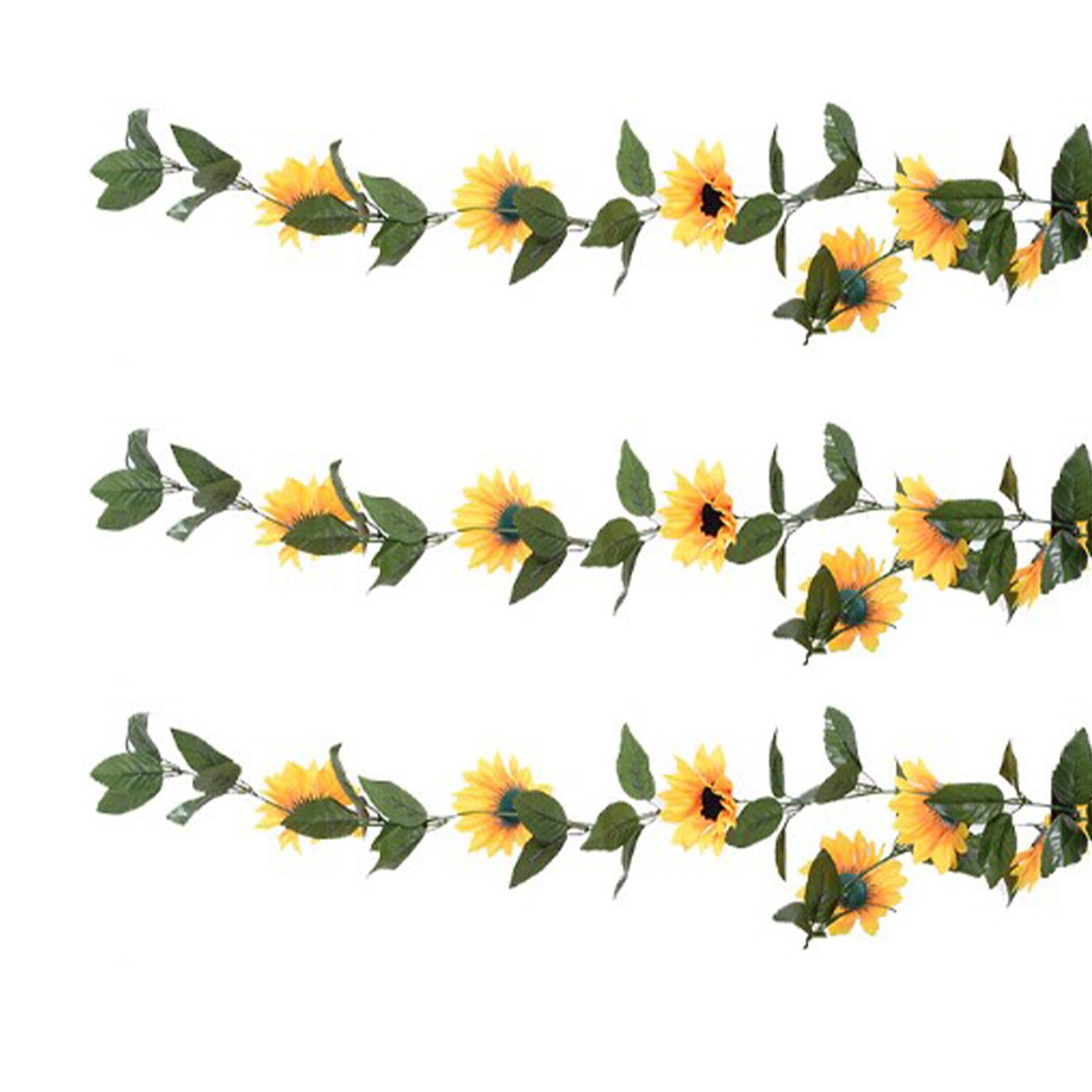 Artificial Sunflower Vines 200cm Length Lifelike Details Bright Colors Sunflower Garland for Parties Gardens Fences - Image 4