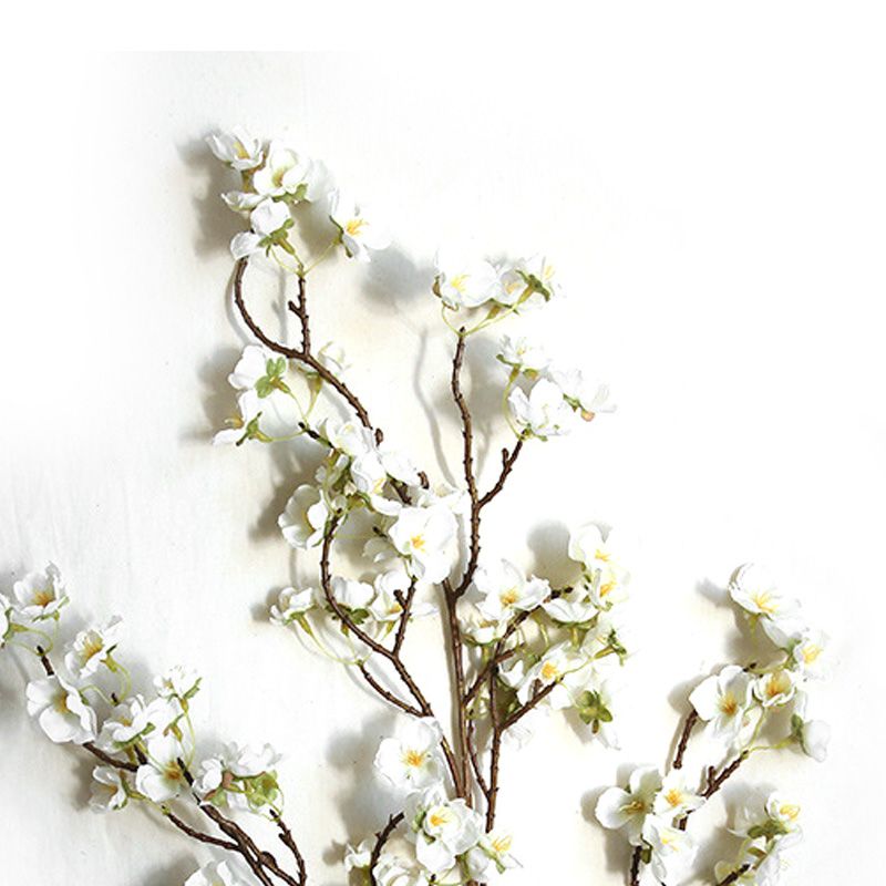Artificial Cherry Blossom 4 Branches Decorative Lifelike Cherry Blossom Branches Decor 97cm White - Image 8