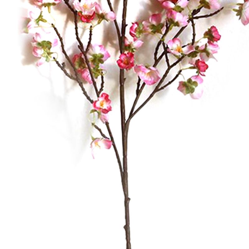 Artificial Cherry Blossom 4 Branches Decorative Lifelike Cherry Blossom Branches Decor 97cm Dark Pink - Image 7