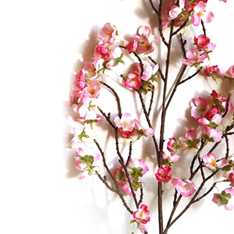 Artificial Cherry Blossom 4 Branches Decorative Lifelike Cherry Blossom Branches Decor 97cm Dark Pink - Image 8