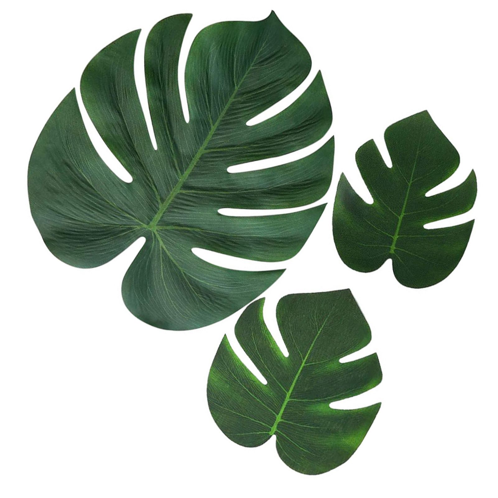 70pcs Simulated Palm Leaves Decorative Practical 10 Kinds Fake Faux Jungle Leaf Set for Home - Image 5