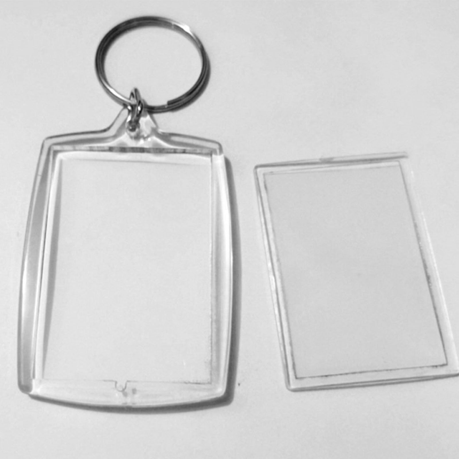 50Pcs Photo Insert Keychain Acrylic Blank Transparent Photo Picture Frame Keyring - Image 7