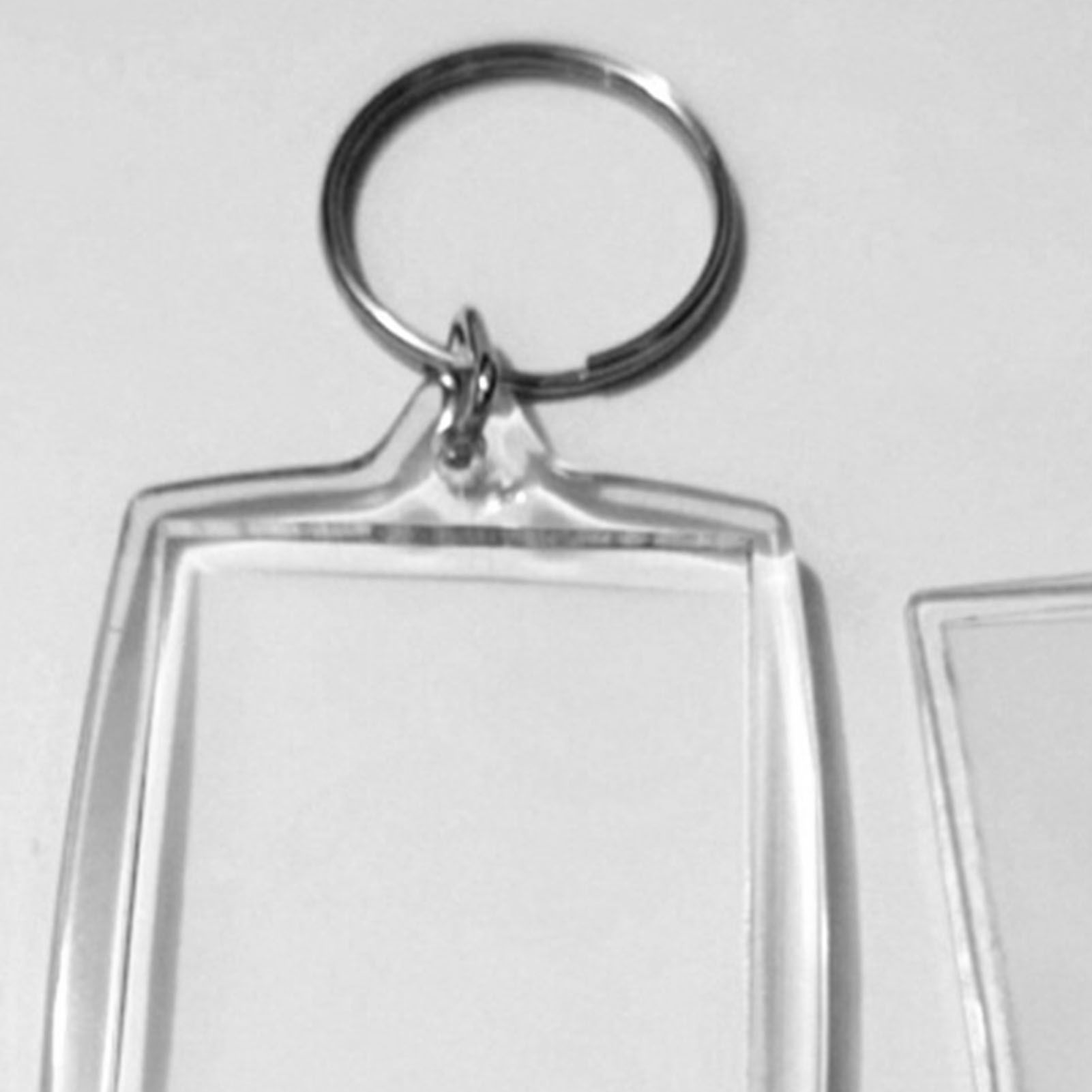 50Pcs Photo Insert Keychain Acrylic Blank Transparent Photo Picture Frame Keyring - Image 8