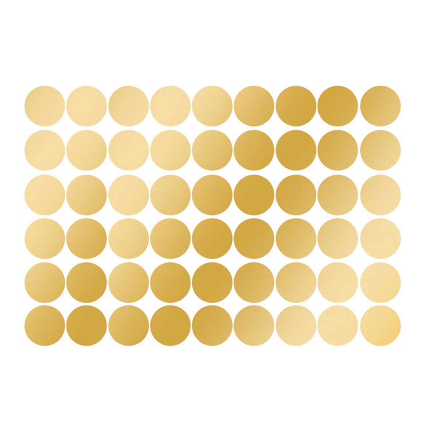 108Pcs Dot Stickers Pure Color Round Shaped PVC Wide Application Circle Stickers for Office Bedroom Kitchen 11.2x16.1in Gold(1.5x1.5in) - Image 1