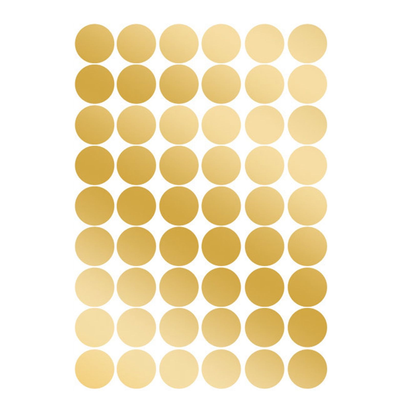 108Pcs Dot Stickers Pure Color Round Shaped PVC Wide Application Circle Stickers for Office Bedroom Kitchen 11.2x16.1in Gold(1.5x1.5in) - Image 4