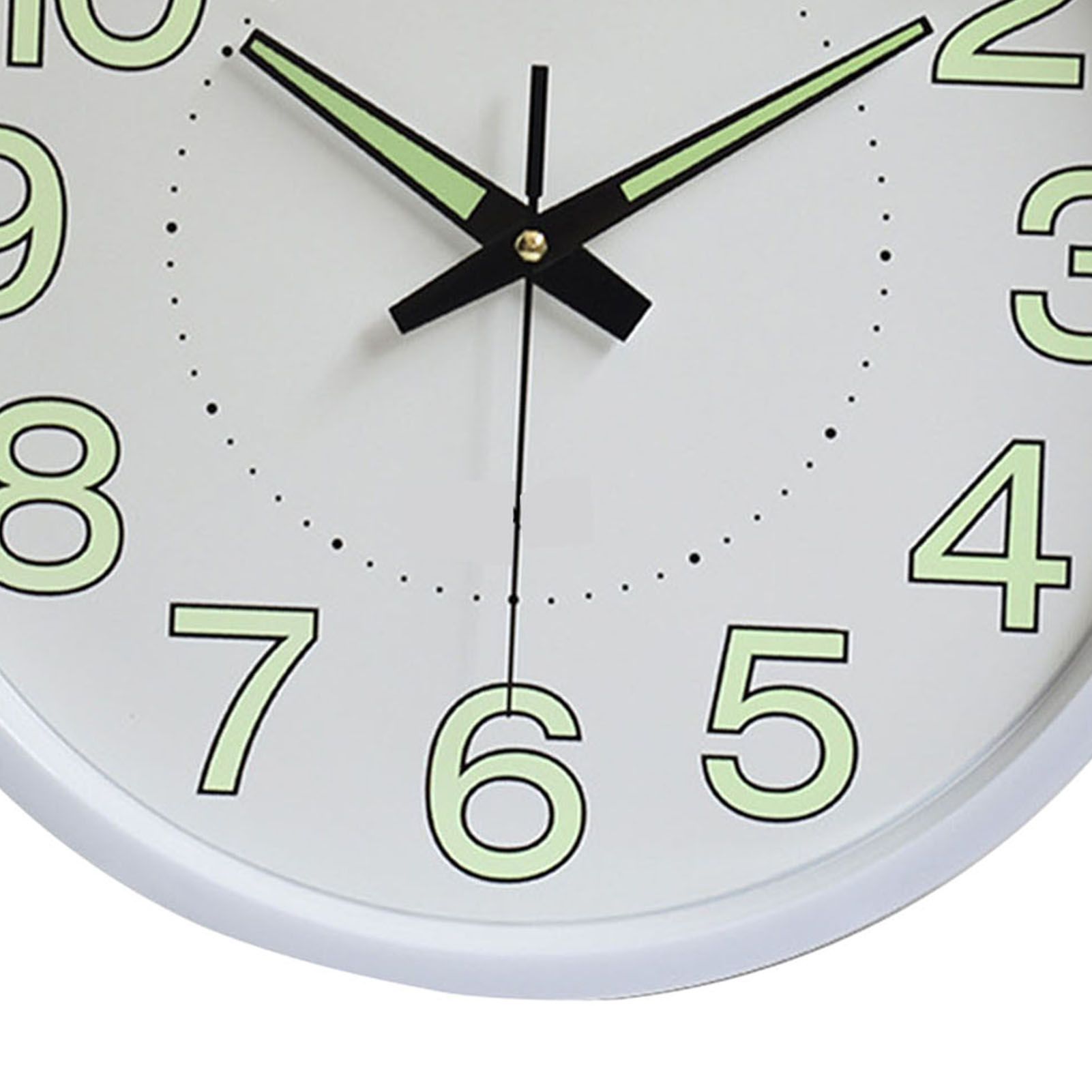 12 Inch Luminous Wall Clock Minimalist Round Quartz Clock for Bedroom Living Room Decoration White - Image 8