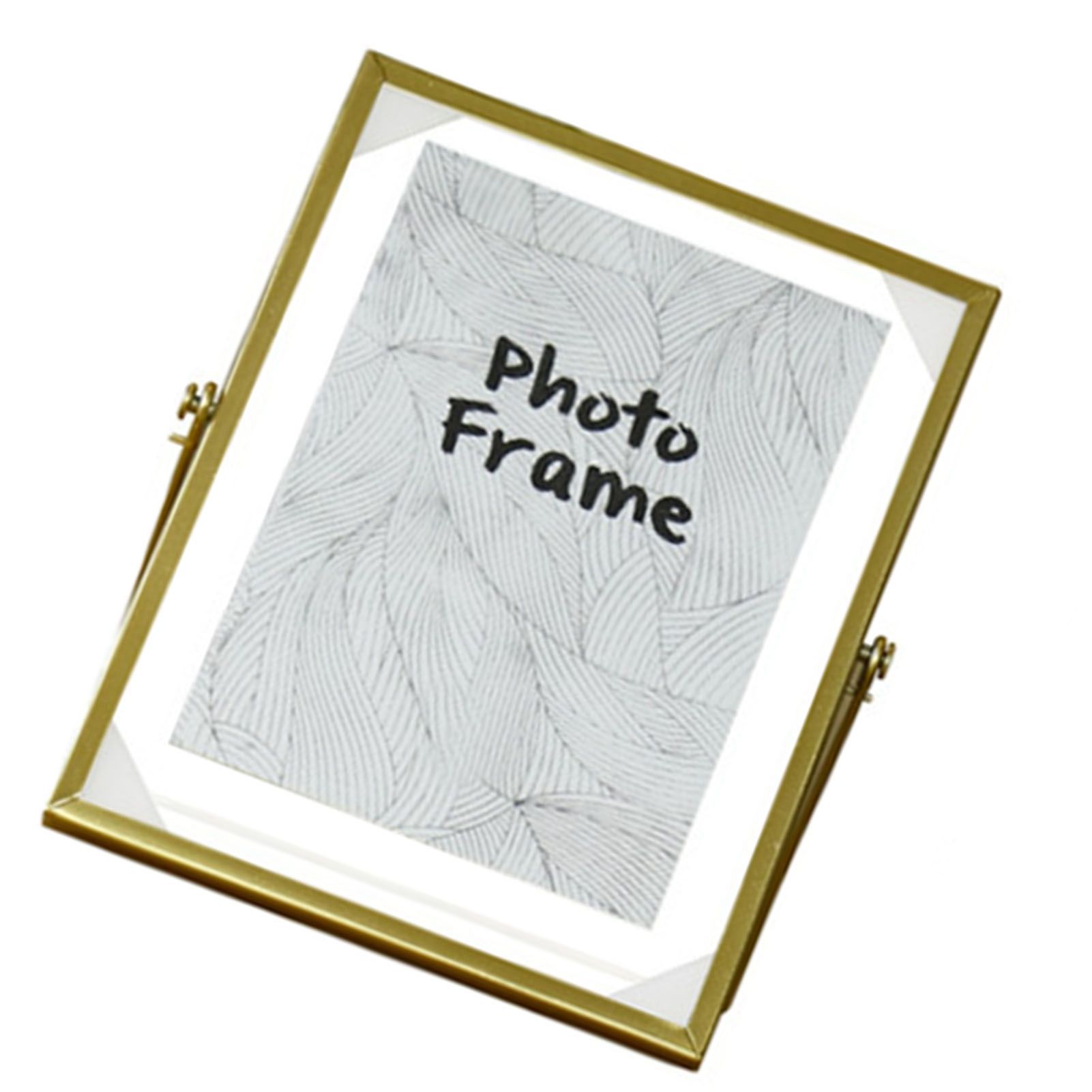 Photo Frame Nordic Style Geometric Metal Wrapping Edges Iron Art Desk Picture Frame for Living Room Office Study 4 Inch - Image 4