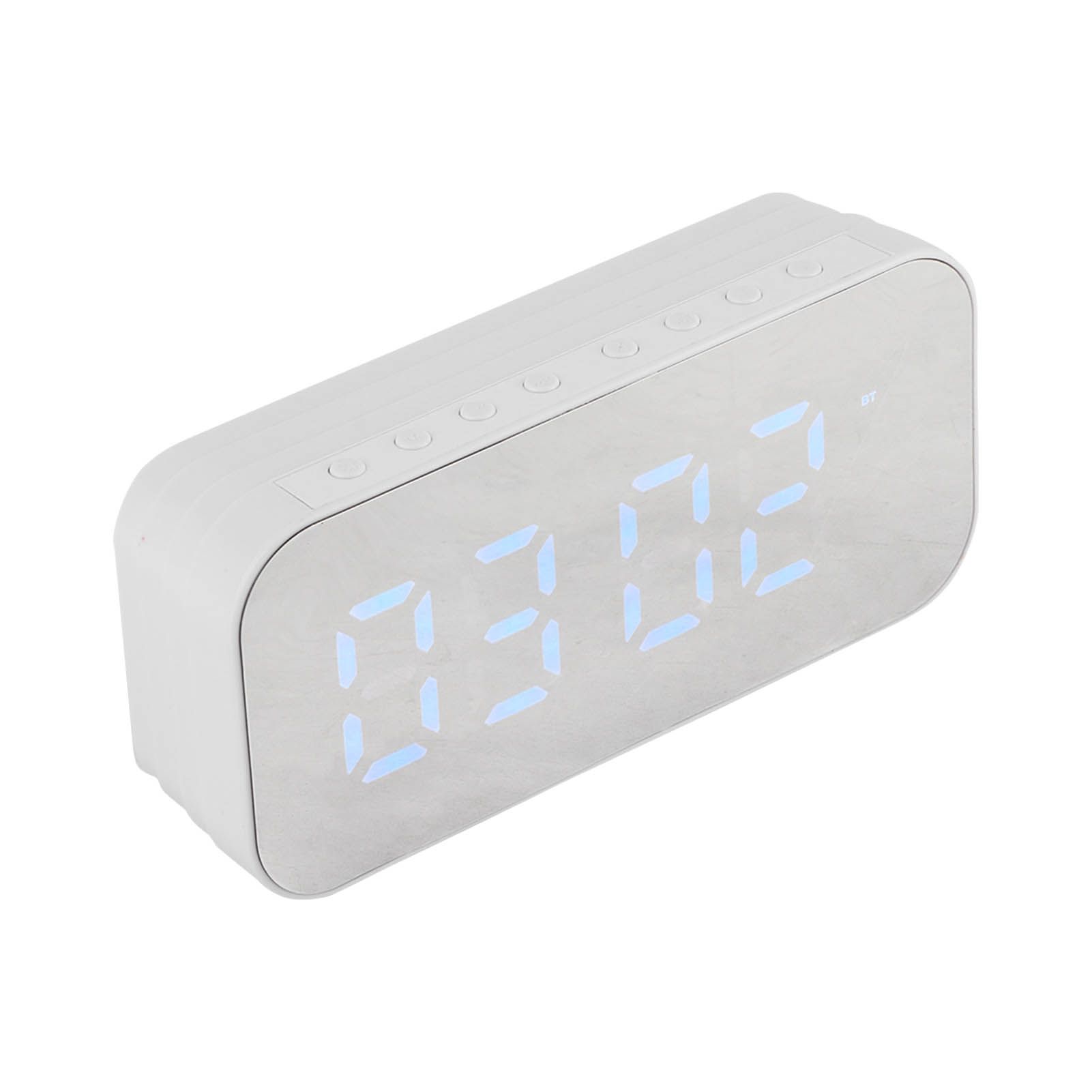 Alarm Clock Bluetooth Speaker High Volume Multifunctional Portable Mini Wireless Speaker for Outdoor and Home White - Image 2