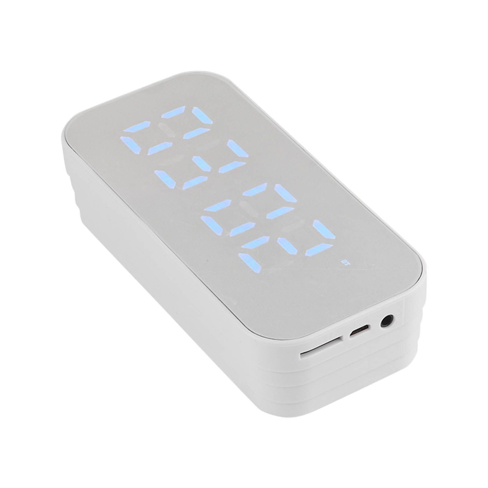 Alarm Clock Bluetooth Speaker High Volume Multifunctional Portable Mini Wireless Speaker for Outdoor and Home White - Image 5