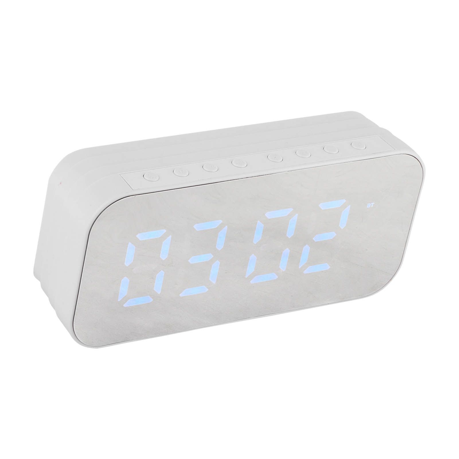 Alarm Clock Bluetooth Speaker High Volume Multifunctional Portable Mini Wireless Speaker for Outdoor and Home White - Image 8