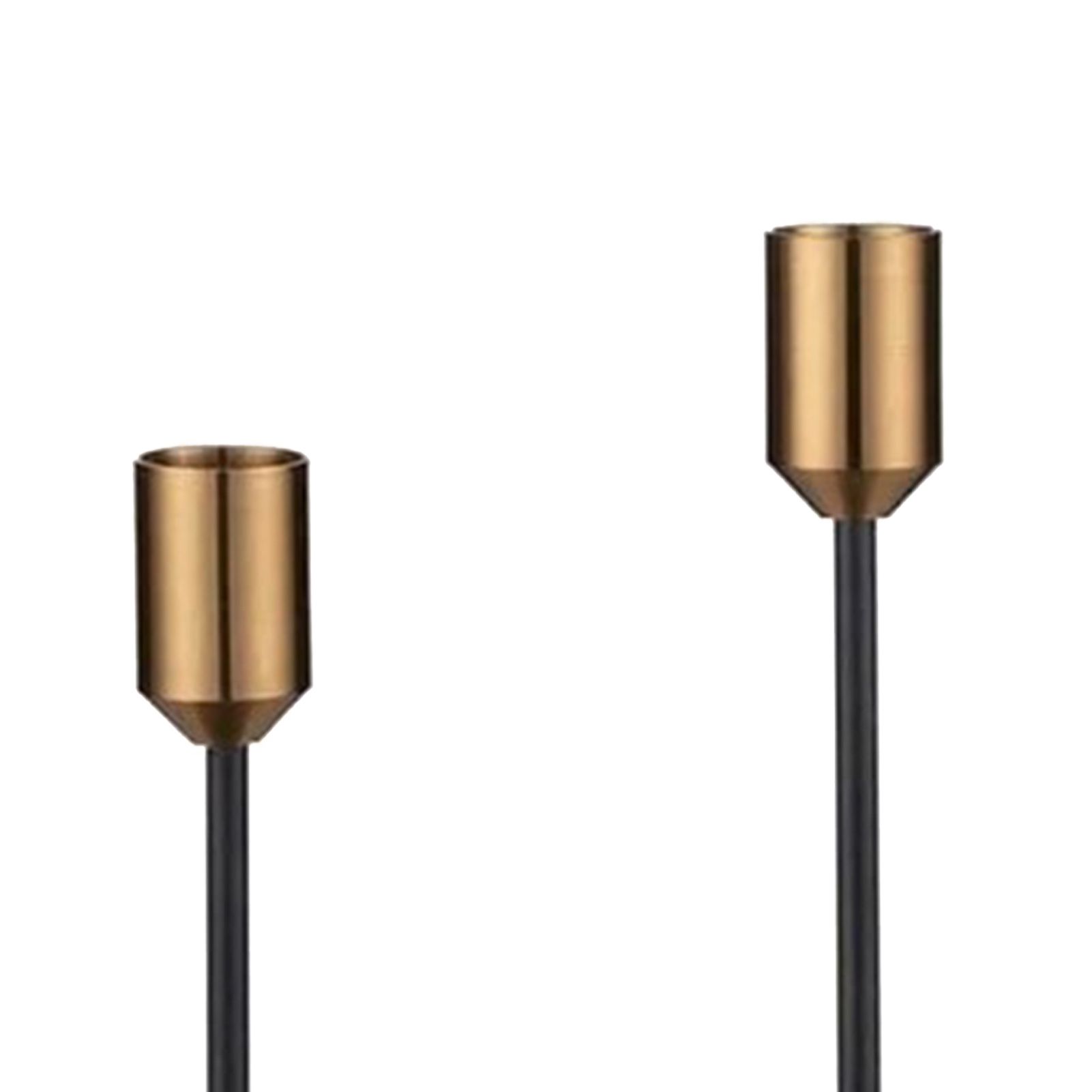 2 Pcs Metal Candle Holder Simple Modern Design Antique Black Candlestick Decoration for Home Wedding - Image 7