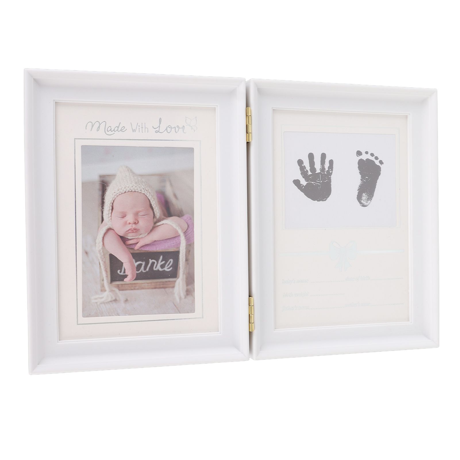 Baby Handprint Footprint Kit Plastic Density Board Attractive Decorative 31.5x20.7x1.7cm Expanded Baby Print Frames Newborn - Image 2